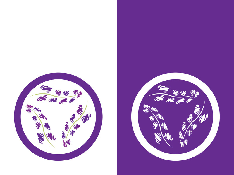 Fresh lavender flower logo vector flat design