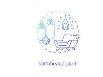 Soft candle light concept icon preview picture