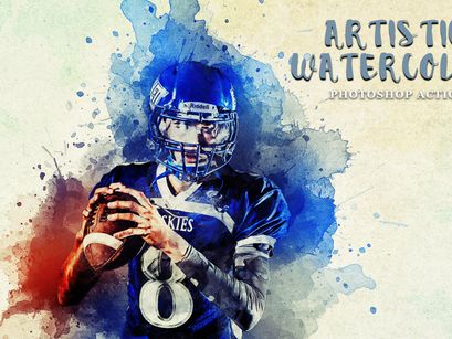 20 in 1 Watercolor Photoshop Actions
