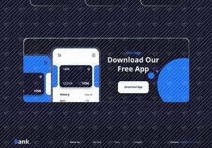 Website UI Design - Free Banking Landing Page Template