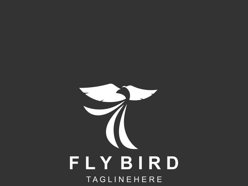 Abstract Flying Bird logo design template Wing illustration