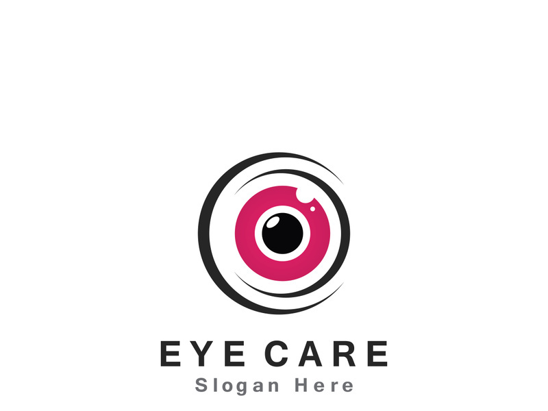 Eye Care vector logo design icon