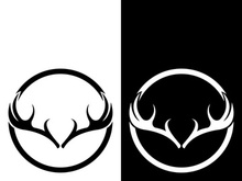 Deer logo template vector icon illustration design