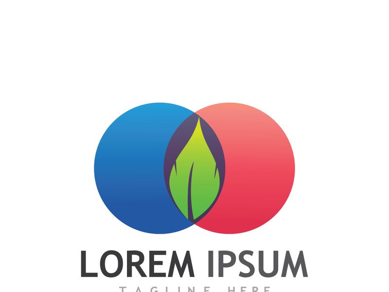 Natural green leaf logo.