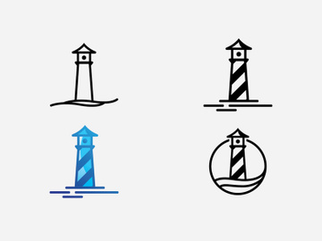 Light House Logo vector Template preview picture