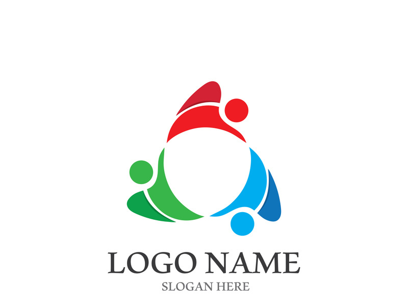 people group and community logo icon illustration design