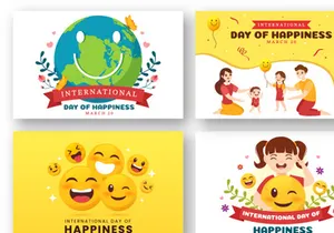 15 World Happiness Day Illustration