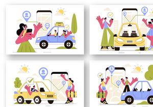 9 Ride Sharing Services Illustration