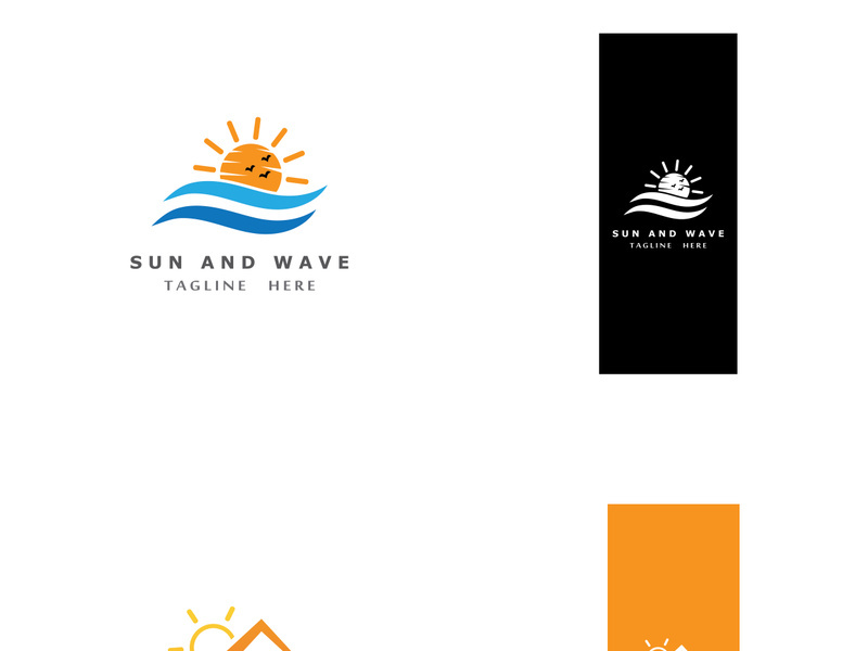 Creative and unique sun logo design.