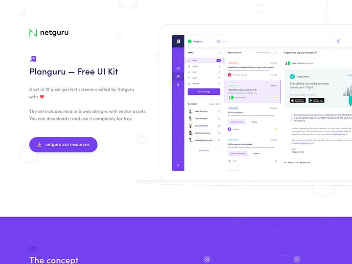 Planguru Free UI Kit