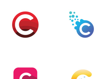Modern colorful C letter initial logo. preview picture