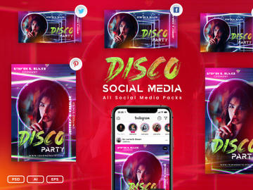 Disco Party Social Media Posts preview picture