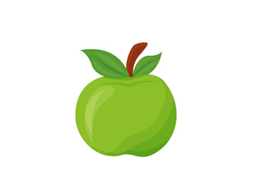 Green apple cartoon vector illustration preview picture