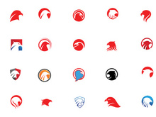 Eagle head logo falcon vector bird