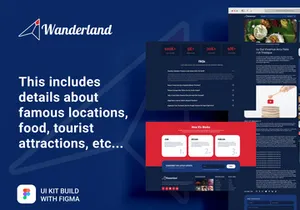 Wonderland - Traveling Blog Figma Template