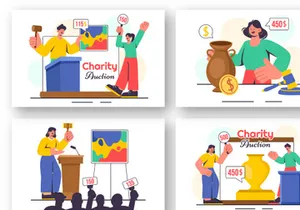 9 Charity Fundraising Auction Illustration