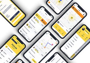 Taxi Driver Booking UI Kit for SKETCH