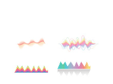 Sound waves set vector illustration icon design