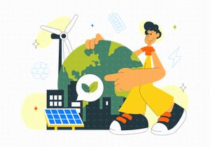10 Climate Neutral City Illustration
