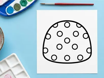 Vista superior de tarjeta de bingo de Halloween con círculos de dulces. Plantilla de juego espeluznante con marcadores redondos para diversión familiar festiva.