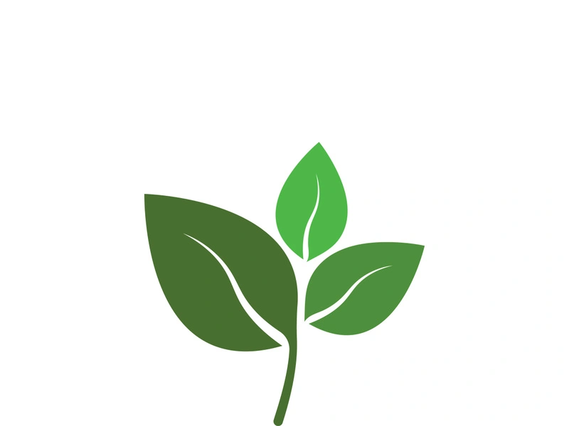 Logos of green tree leaf ecology nature element vector