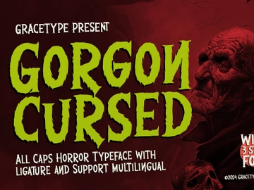 Gorgon Cursed | Horror Typeface preview picture