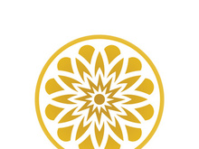 Traditional Asian colorful floral pattern Stained glass mosaic logo tile design inspiration