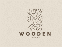 Wood Logo, Wood Fiber Bark Layer Vector