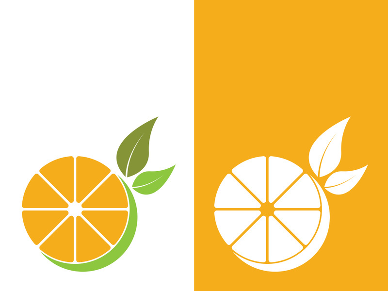 Orange logo design vector icon illustration design