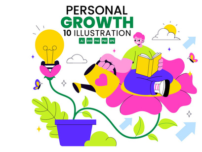 10 Personal Growth Illustration