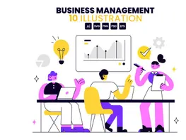 10 Business Management Vector Illustration preview picture