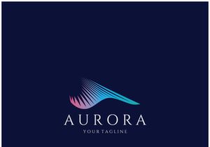 aurora logo design icon illustration vector template