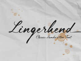 Lingerhend - Classic Script Font preview picture