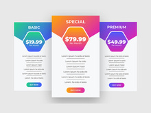 Pricing Table UI Elements Design Ver-3