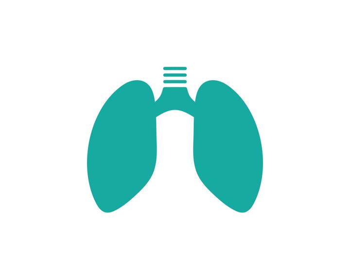 Lung icon logo for medical design
