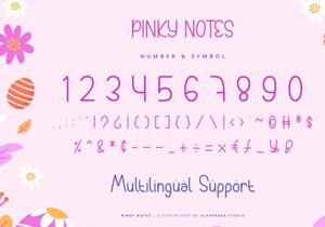 Pinky Notes - Display Font