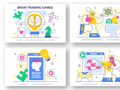 10 Brain Training Games Illustration