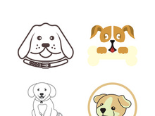 Dog logo vector design icon illustration template