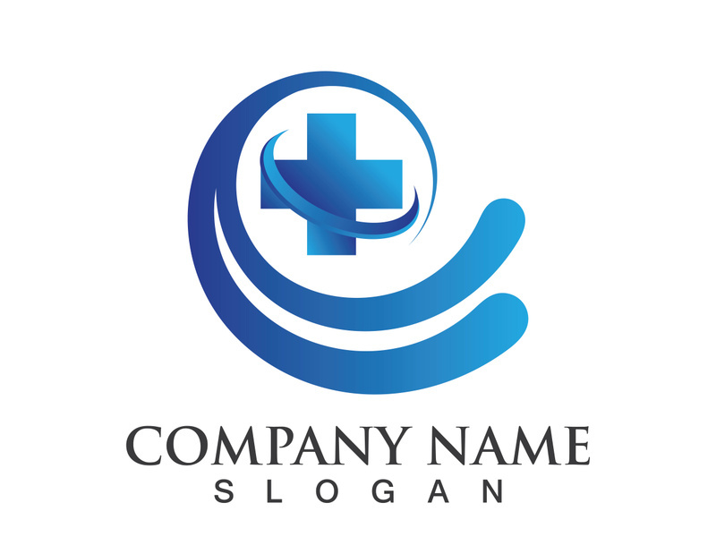 Medical health icon digital logo design vector illustration