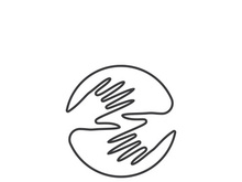 hand care logo and symbol vector