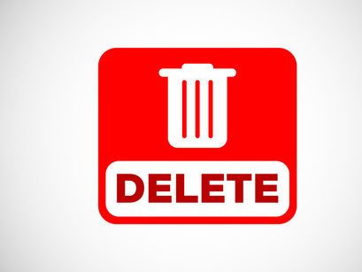 7 Pages Delete button trash can, bin symbol. Delete web icon vector illustration