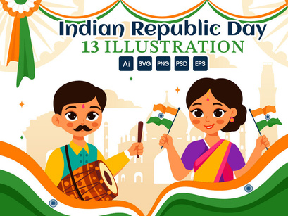 13 India Republic Day Illustration