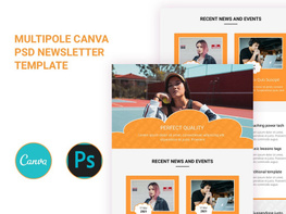 Multipole Email Template - Canva Email Newsletter template with Mailchimp preview picture
