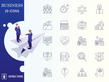 Outline : Business And Finance Icon set preview picture