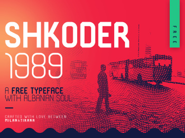 Shkoder 1989 – Free Font preview picture