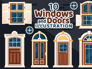 10 Doors and Windows illustration preview picture