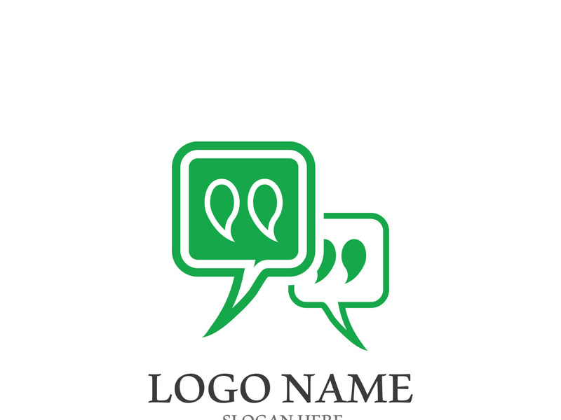 Speech bubble icon logo template vector illustration