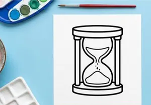 Reloj de arena con arena agotándose en soporte minimalista. Concepto de gestión del tiempo que simboliza urgencia de plazos y productividad.