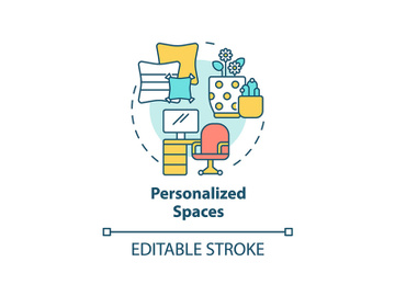 Personalized spaces concept icon preview picture