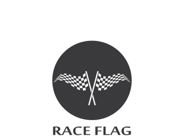 Creative and modern racing flag logo design. preview picture